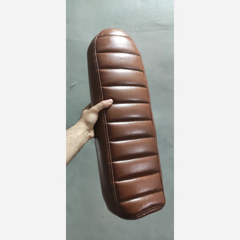 زین موتور سیکلت چرمی طرح عسلی روشن